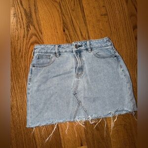 PacSun Light Blue Denim Mini Skirt